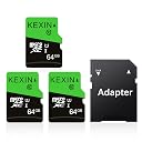KEXIN 64GB Micro SD Card 3 Pack with SD Adapter, microSDXC UHS-I C10 U1 Memory Card, 85MB/s Read 30MB/s Write, Full HD High Speed TF Card for Tablet, Action Camera, Dash Cam, Drone, Game Console gallery image