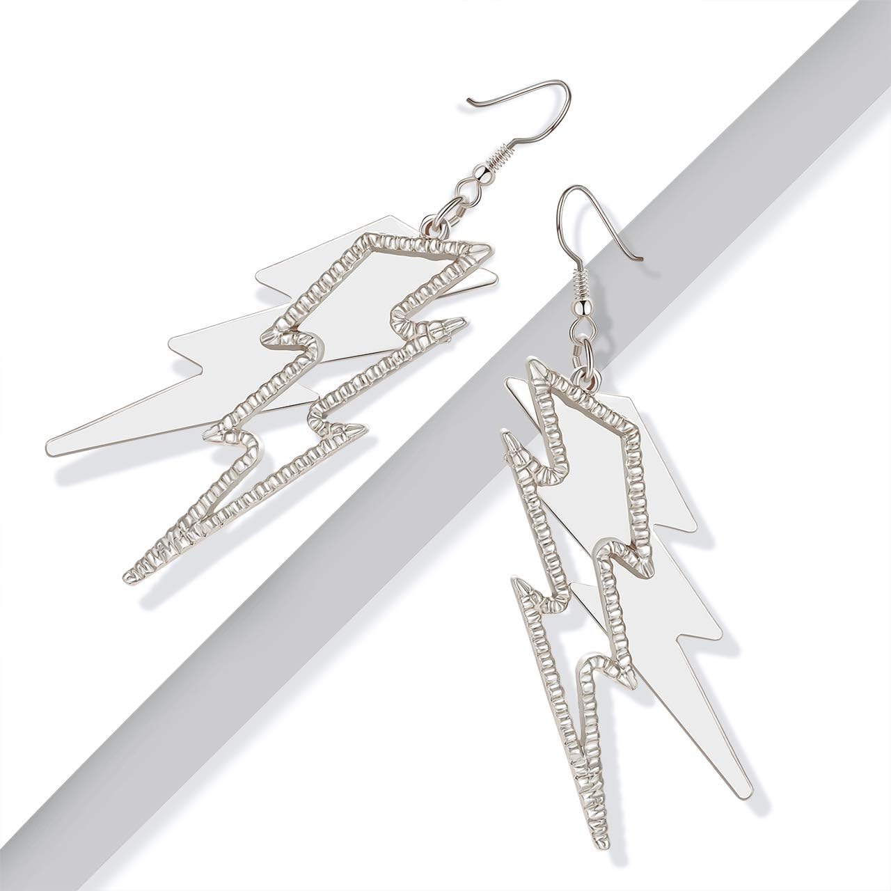 Lightning Bolt Earrings 18k Gold Flash Dangle Drop Earrings Dainty Minimalist thunderbolt Hook Earrings Hypoallergenic Fashion Jewelry Gift For Woman - Image 7