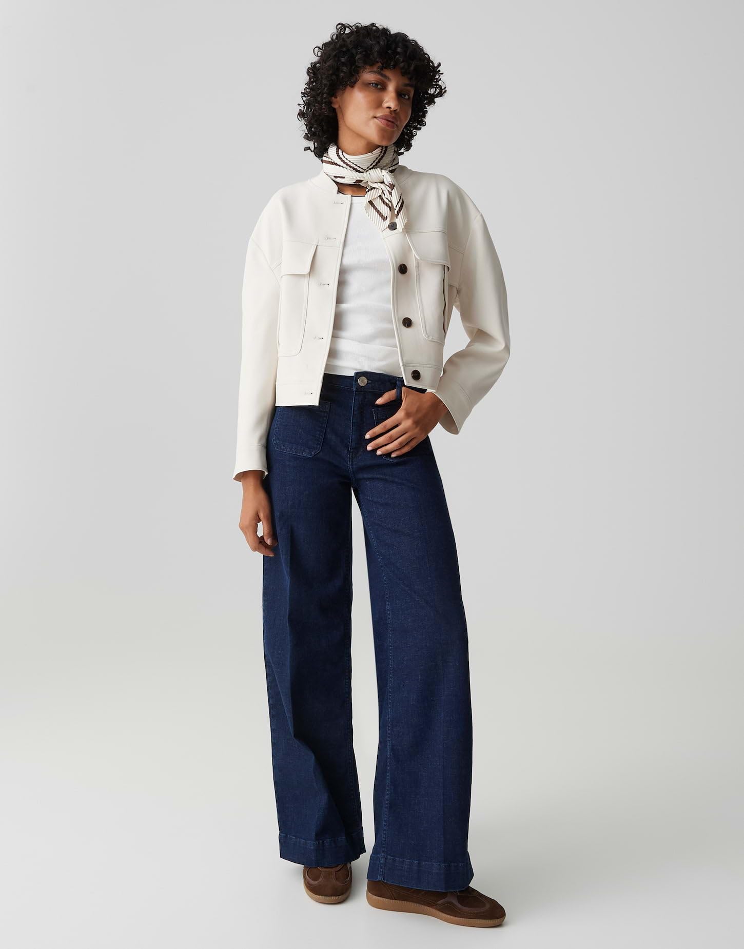 OPUS Damen Palazzo | MIVA Authentic Palazzo Jeans aus BCI Cotton Mix Mid Rise