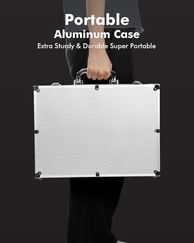 Set de 500 fichas de poker con estuche de aluminio miniatura 6