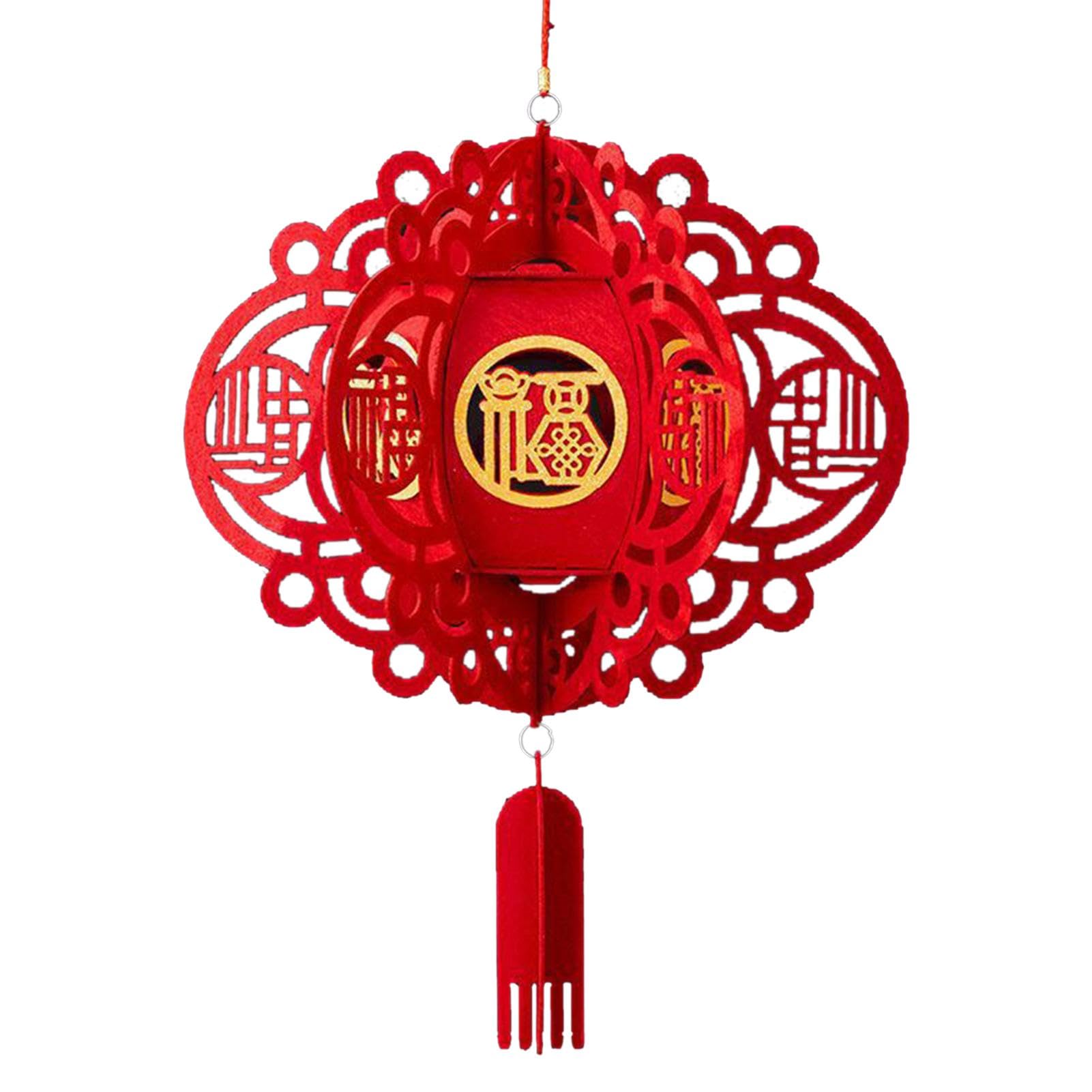 New Year's Lantern - Red Lanterns Chinese Lucky Fu Character | Spring Festival Lucky Pendant, Chinese Traditional Lanterns for Festival Celebration