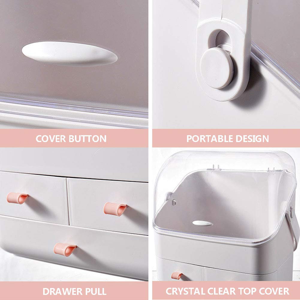 Amazon.co.jp: メイクアップ オーガナイザー ボックス コスメティック