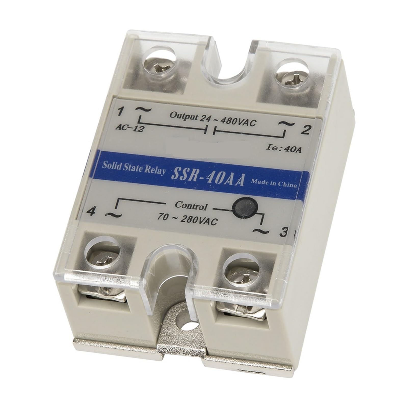 SSR-75DA 単相DC→AC 75A 480V ソリッドステートリレー 75DA SSR。 SSR-75DA タイプ 60DA 80DA ヒートシンク SSR DC から AC 単相ソリッドステートリレー(80DA)