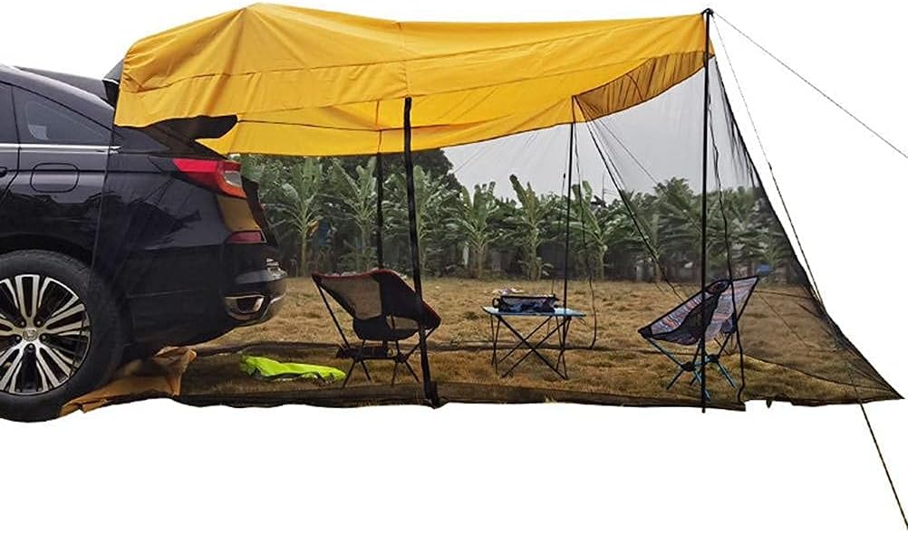Wull カーサイドタープタープテントカーサイドタープキャンプテントアウトドア公園登山車中泊設営簡単テント車連結車中泊用タープカーサイドタープルーフリアゲート日よけカーテント 定番から日本未入荷