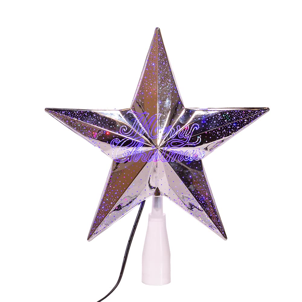 Kurt S. Adler Kurt Adler Cimier de Sapin de Noël Scintillant RVB 18 lumières 20,3 cm Multicolore