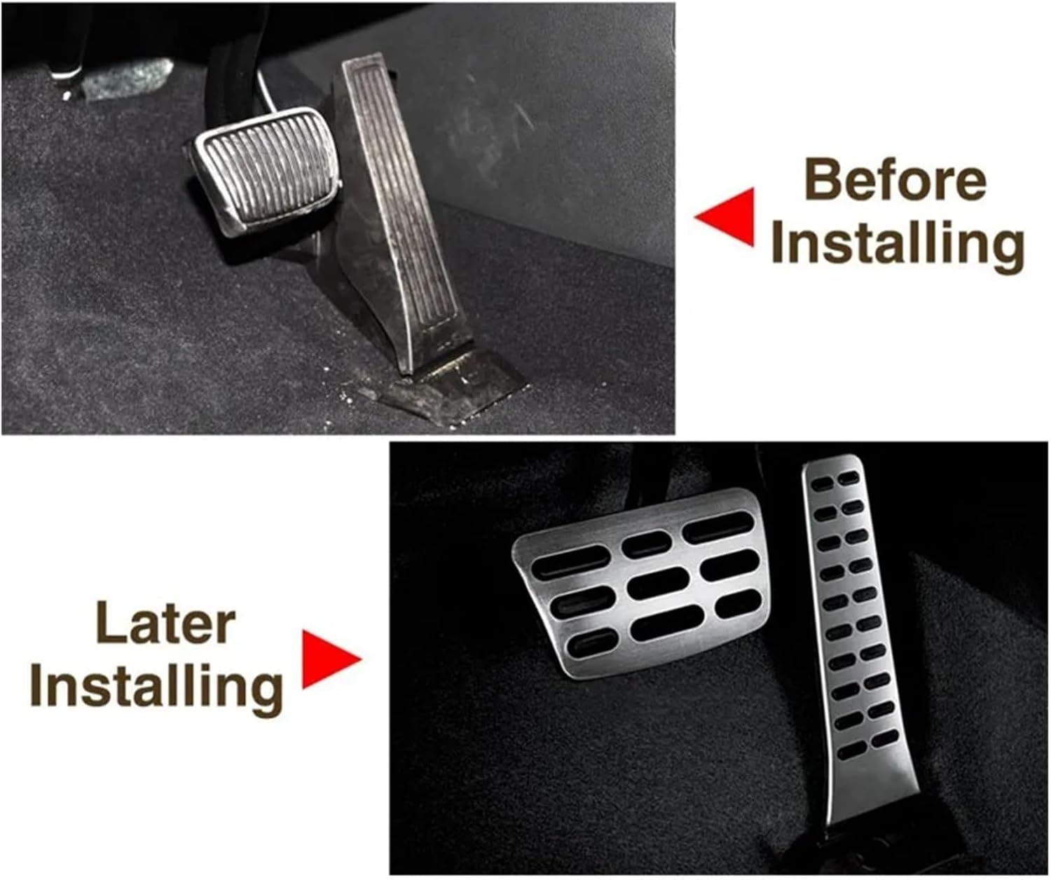 Compatible for Hyundai Santa Fe 2019~2025 Car No Drilling Foot Pedals Cover Accelerator Brake Clutch Non-Slip Mat Accessories(at 2pcs)