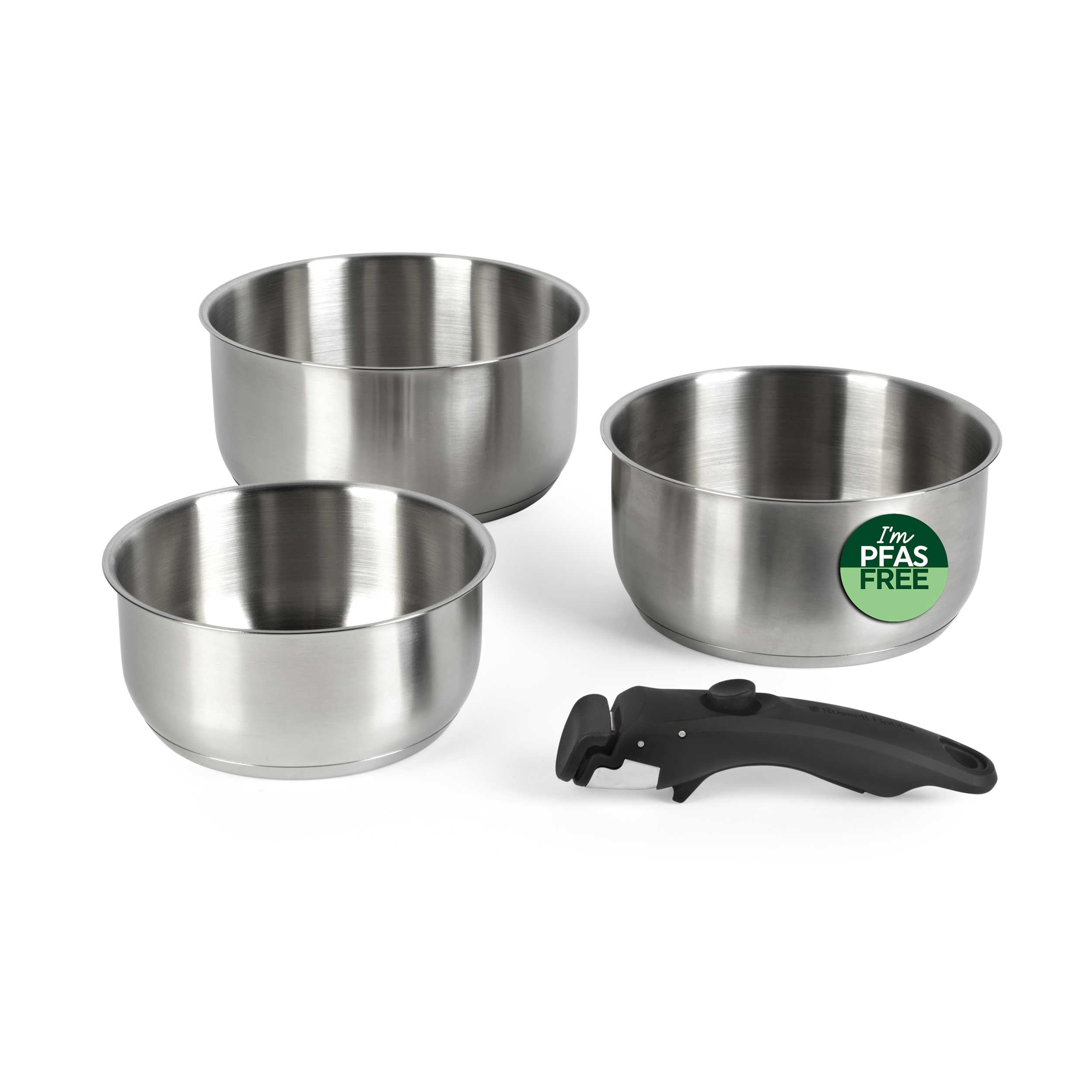 Russell Hobbs Smart Clip Zestaw garnków 4 szt., stal nierdzewna, 18/20 cm