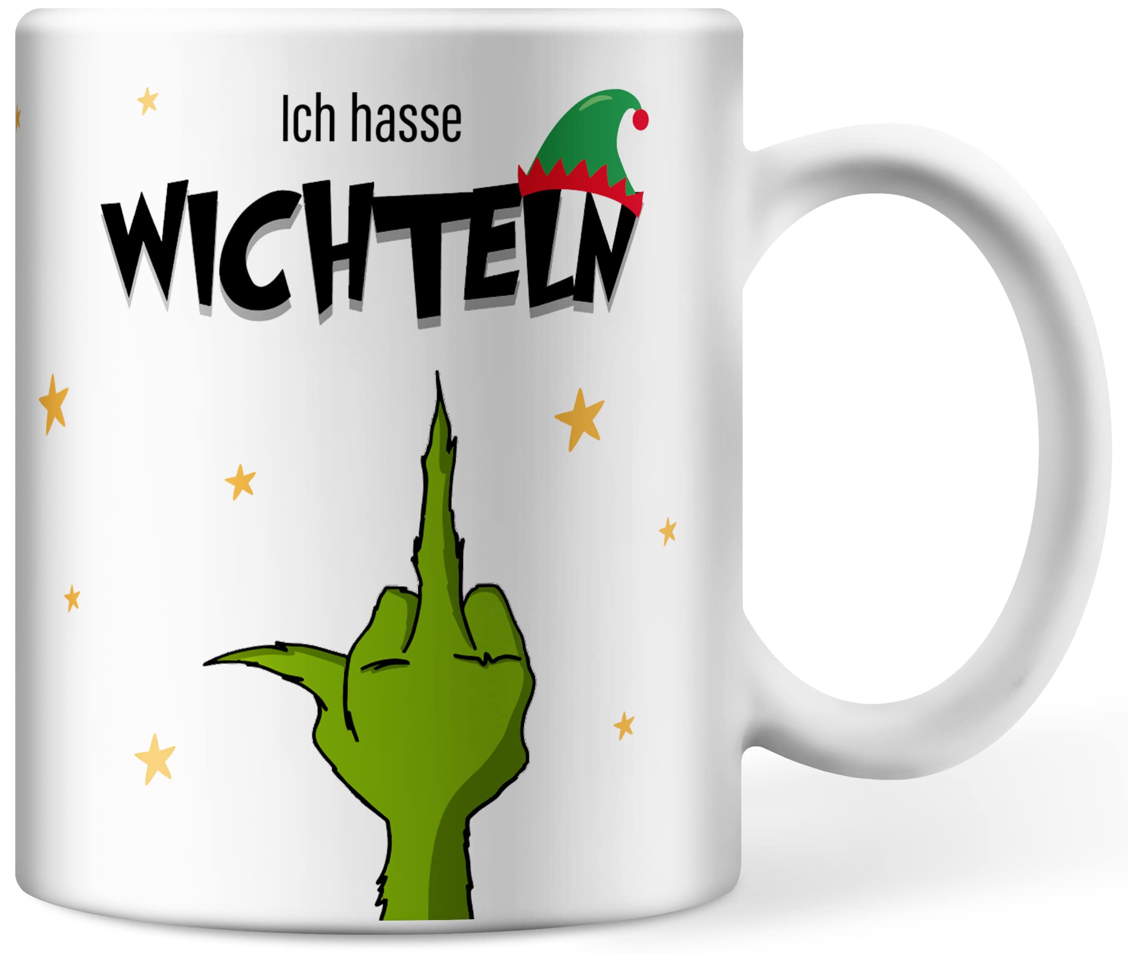 Tazza In Ceramica 330 Ml 'Ich Hasse Wichteln' – Regalo Di Natale Ironico Per Colleghi