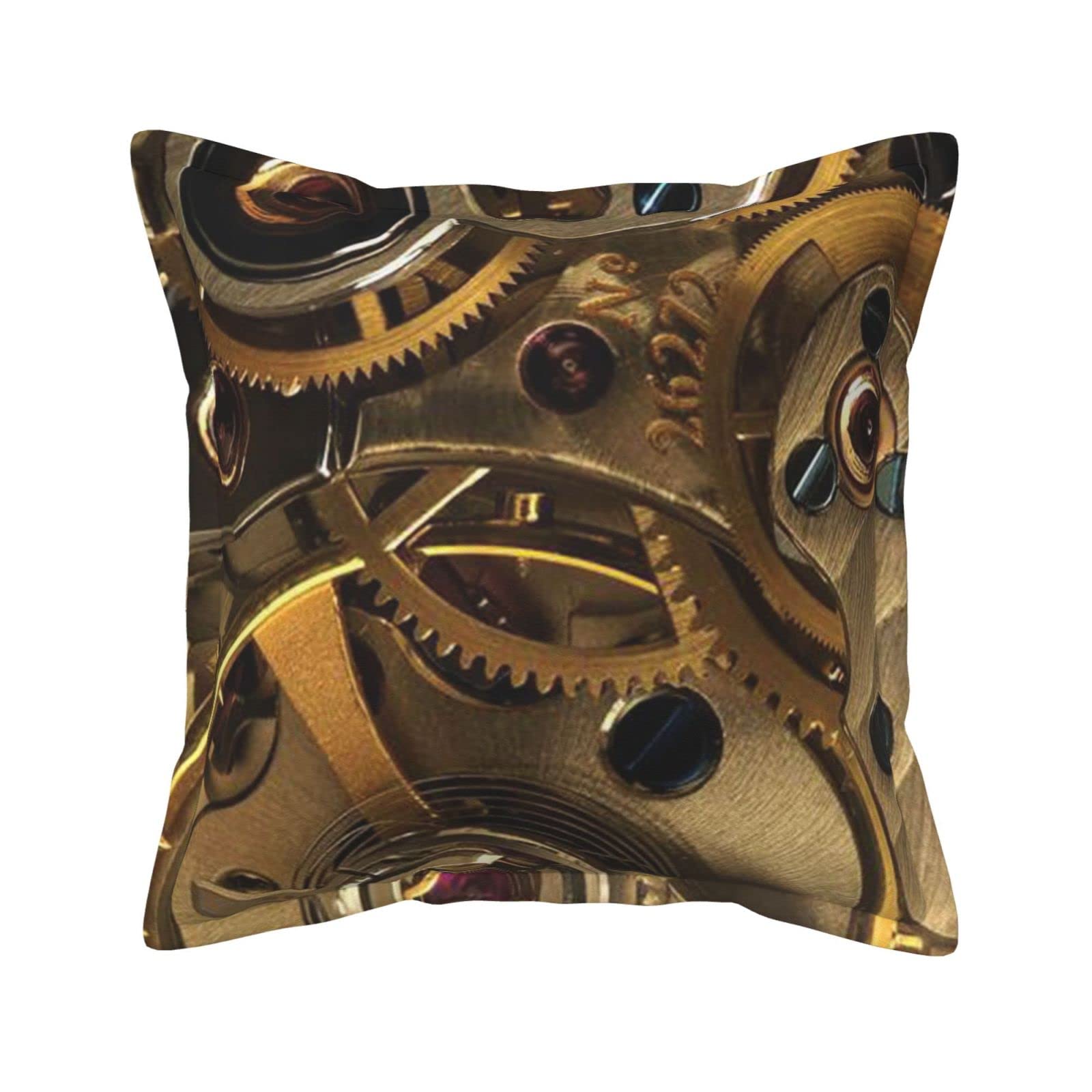 Housses de coussin carrées en similicuir chic motif vapeur retro