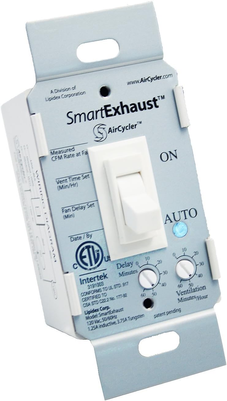 SmartExhaust Time Switch, White - SE1-W by AirCycler