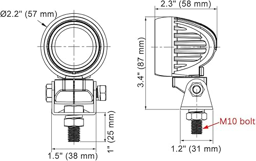 Miniatura 2 de Vaina LED antiniebla redonda superbrillante de 2 pulgadas para motocicleta, haz de inundación de largo alcance blanco frío de 6000 K, carcasa de