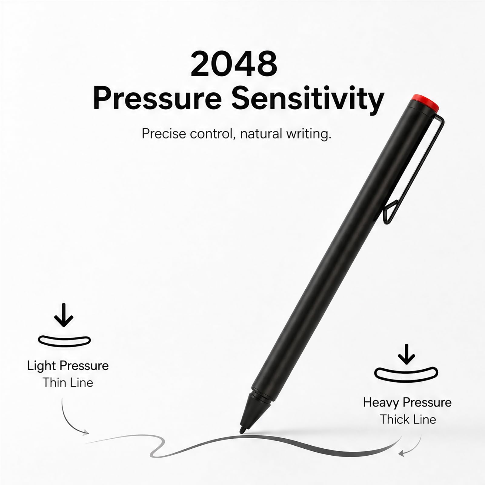 Penna Stilo per Thinkpad Yoga 520/530/720/900s/920 MIIX 510/520/700/710/720, con Livello di Pressione 2048, Alimentato a Batteria