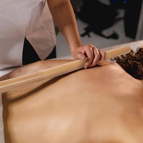 Miniatura 5 de Masajeador de palo de masaje de bambú, accesorio de masaje Guasha, herramienta de mano para espalda, terapia física para el hogar