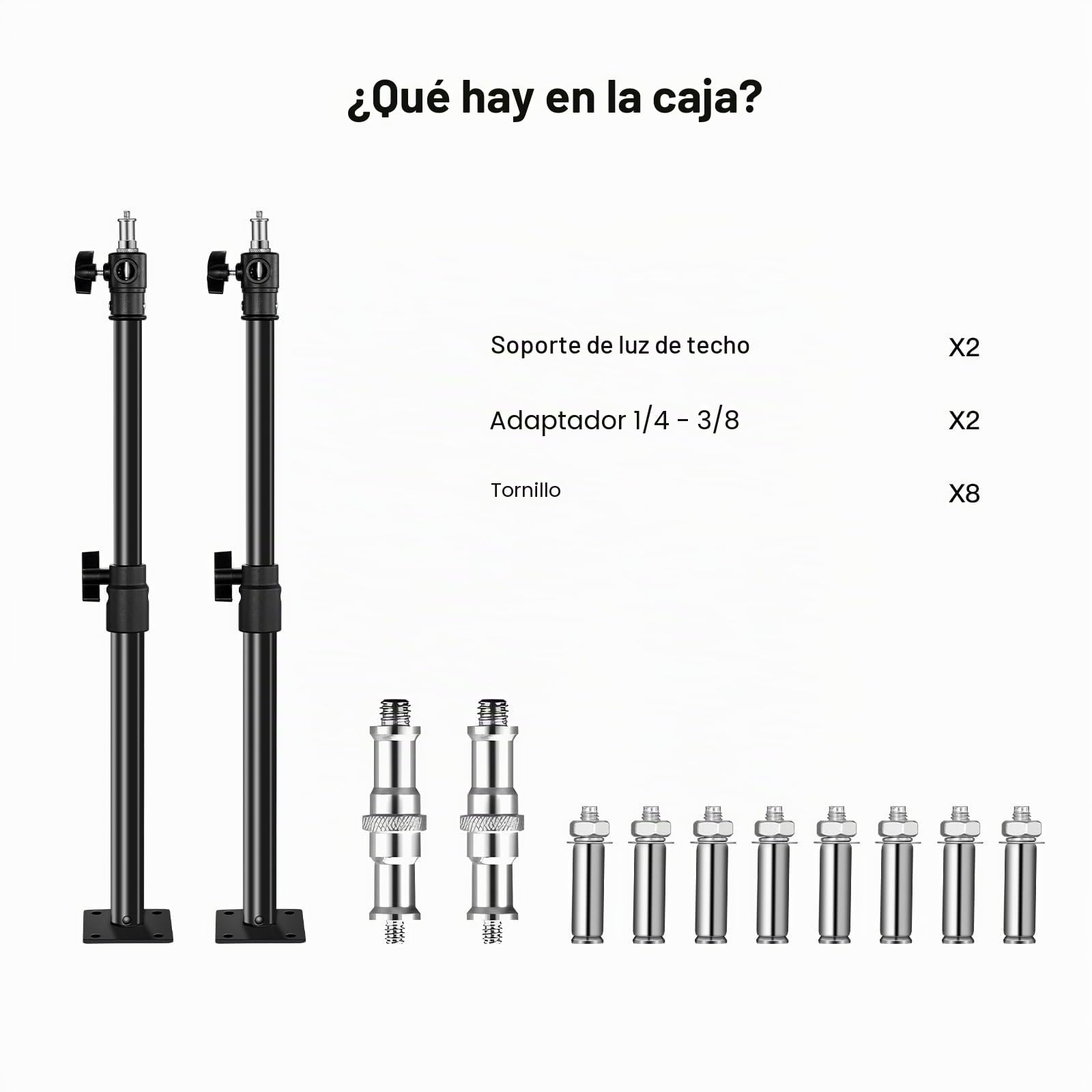 Soonpho 2-Pack Brazo de Brazo para fotografía de Pared Boom Arm Longitud Ajustable de hasta 67 cm con 3/8 1/4 Adaptador Universal de Rosca para Las Luces de vídeo de Fotos,Paraguas,reflectores