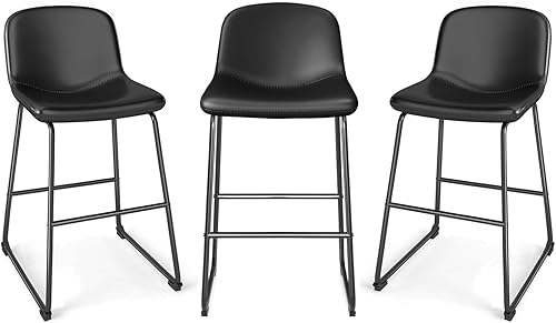 Miniatura 98 de TAVR Juego de 2 sillas de comedor, taburetes de altura de mostrador sin brazos con respaldo que soporta hasta 500 libras para el hogar, cocina,