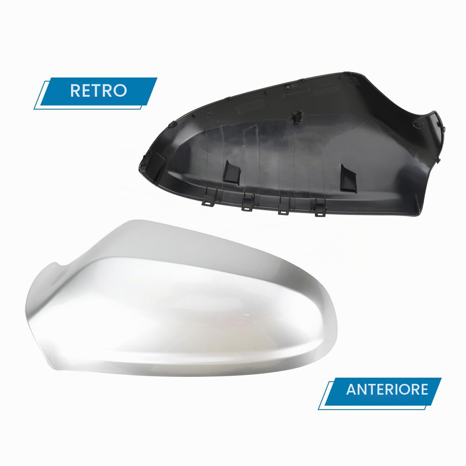 Oplatool Copertura Specchietto Retrovisore per Opel Astra H MK5 2004-2009 | OEM 13141999.Numero di parte: 6428200,6428912,6428925,6428911, Sinistro+Destro