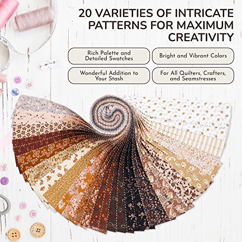 image for Tinyspool & Co. Jelly Roll Fabric Strips for Quilting, Crafting, and S