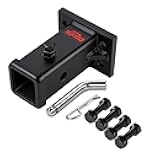 TOPTOW Bolt-on Hitch Receiver Tube, 2-inch Square Tube with Anti-Rattle Nut, Fits Wall Mounts, Receiver Hitch Accessories, Bike Racks or Cargo Carriers