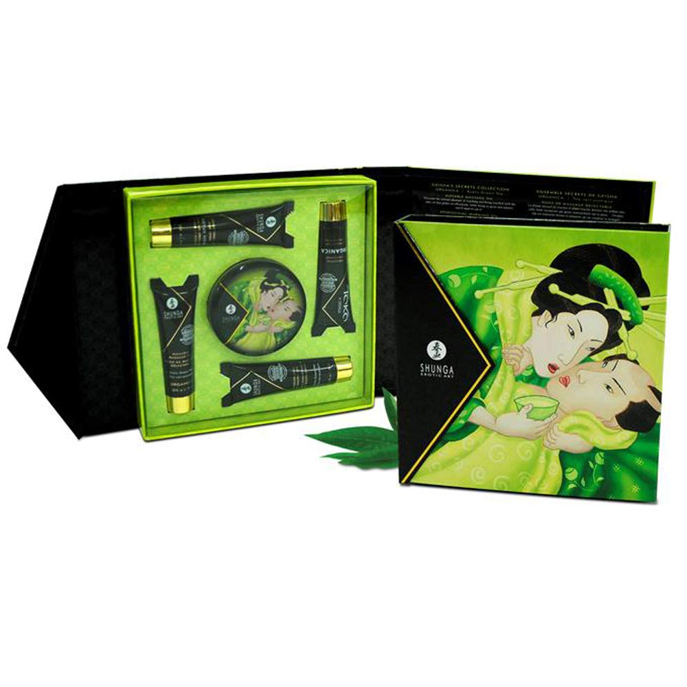 Secretos de una Geisha Aroma Te Verde - Kit Viaje Masaje Erótico by Shunga