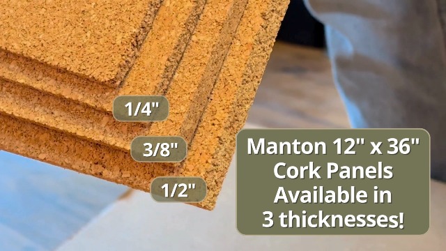 Model Railroad Cork Sheets - 12" X 36" X 1/4" Thick (4 Pack) For HO & O Scale Track Roadbed