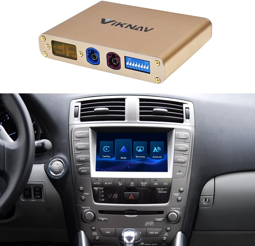 for Lexus is 2005 2006 2007 2008 Linux Interface Box Upgrade Original Car Radio Screen Wireless Carplay Android Auto GPS Navigation