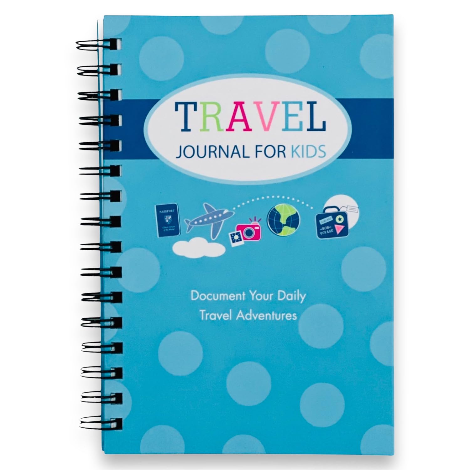 Diario di viaggio per bambini - modo semplice e divertente per documentare diverse vacanze infantili in un unico diario (verde acqua e blu)