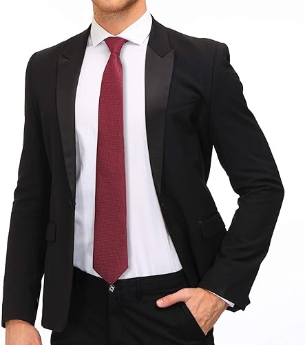 Miniatura 3 de Adulove Corbata clásica de seda para hombre, corbatas de cuello jacquard tejidas, 6 unidades