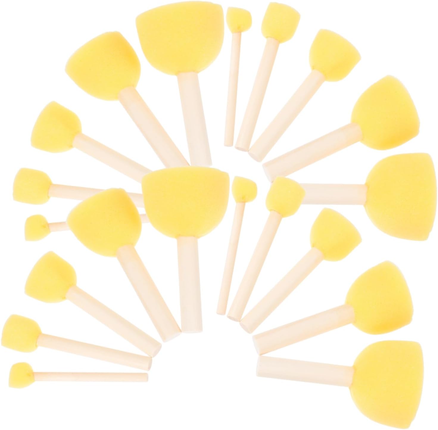 ARTIBETTER 30pcs Round Painting Sponge Brushes for Kids Mushroom Head Art Sponges for Watercolor DIY Crafts and Graffiti Projects