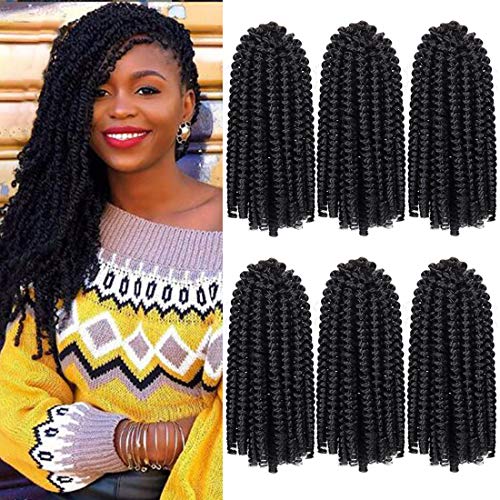 6 Packs Spring Twist Braiding Hair, 12 Inch 1#