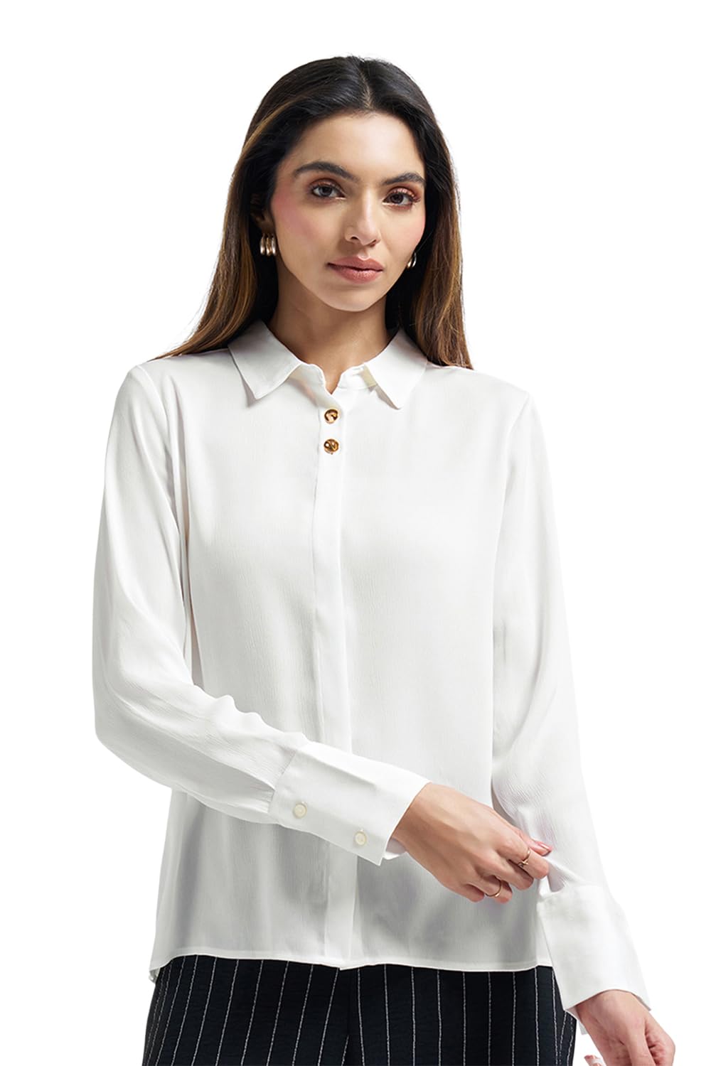 annabelle by pantaloons Annabelle Women's Shirt | Regular Fit | Regular Collar | Full Sleeve-picture-11
