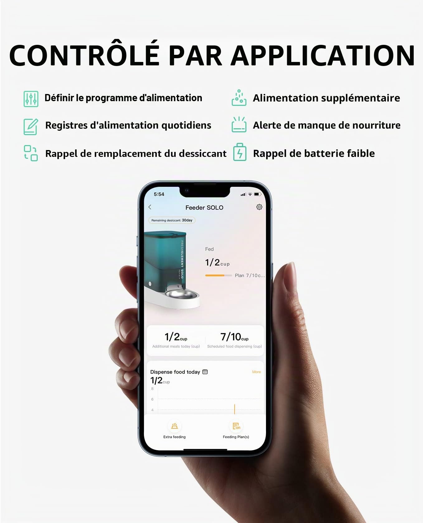 Petkit Smart Solo Distributeur Automatique de Nourriture 3 litres Gris