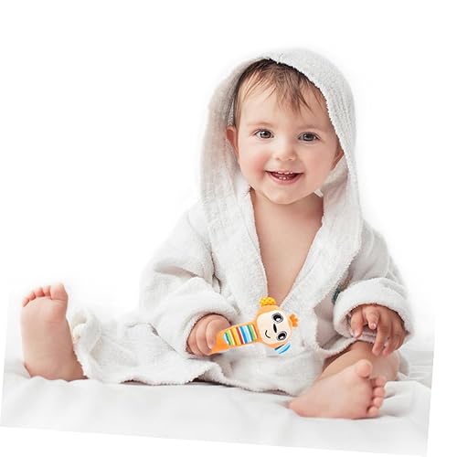 Plush Animal Rattle Mini Handheld Soft Stuffed Cartoon Monkey for Newborn Enhances Motor Skills and Color Recognition Handmade Material for Early Development and Interaction