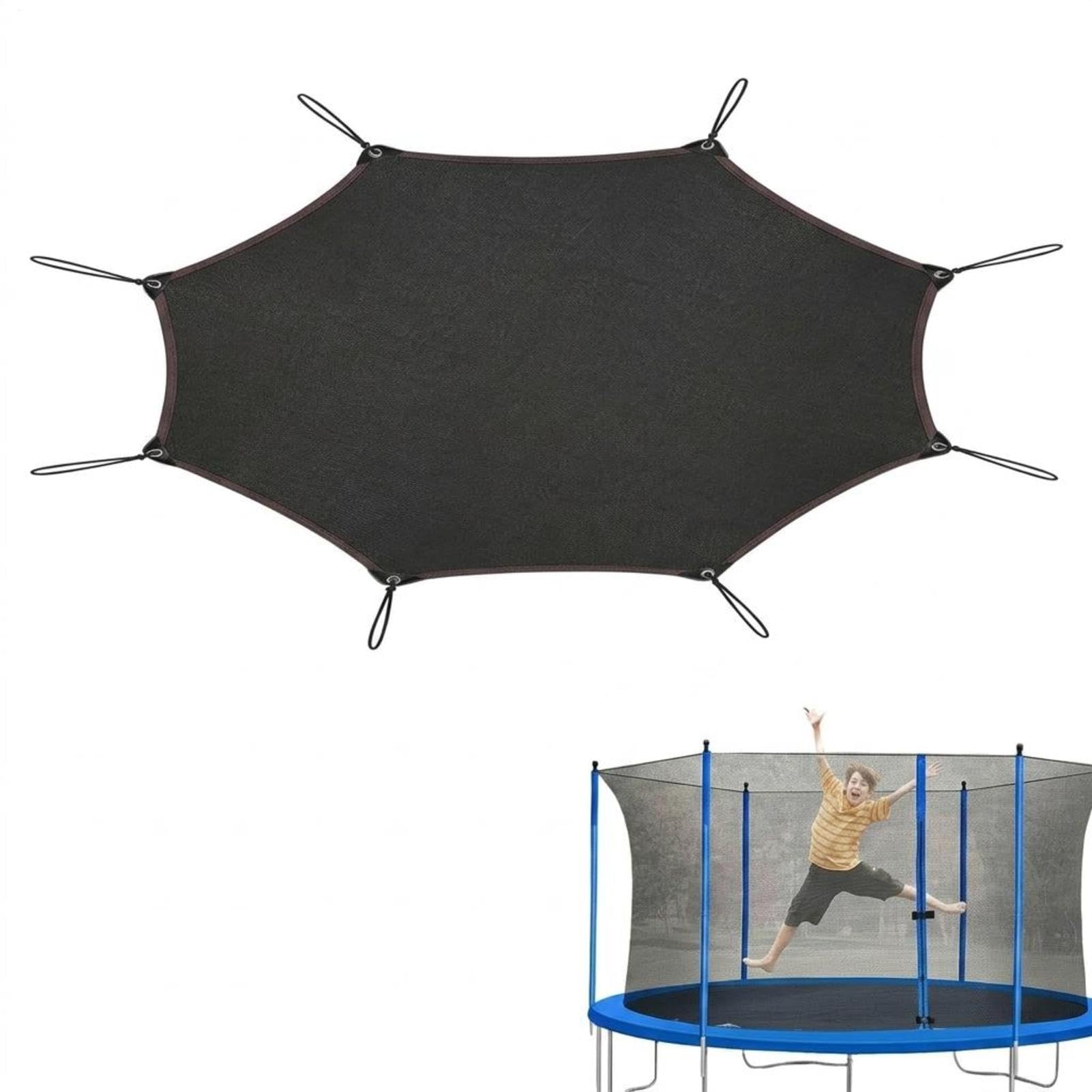 Trampoline Shade Cover - Octagonal Heavy Duty Sunshade Canopy | Weatherproof Tear Resistant Trampoline Cover With Sun Protection | Practical Trampolines Accessories For Outdoor Patio Garden Pool