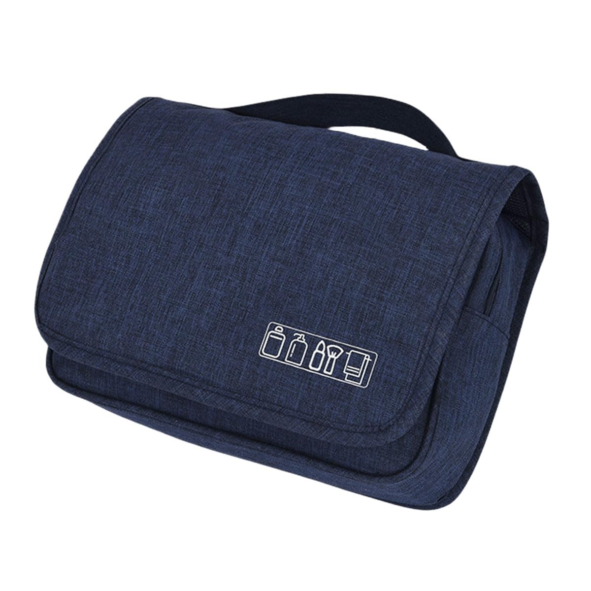 FAVORTALK Hanging Toiletry Bag for Women Navy Wash Bag Travel Makeup Cosmetic Organizer for Men Waterproof Toiletries Organizer for Business Trip Vacation 9.8x3.9x6.7 Inch - XSB12011