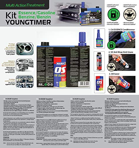 Marly Kit YoungTimer Cti Essence aditivo para motor de gasolina y protector de juntas 2