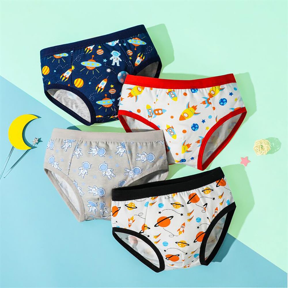 FedMois Pack de 8 Calzoncillos Slip para niño de Algodón 3-11 años