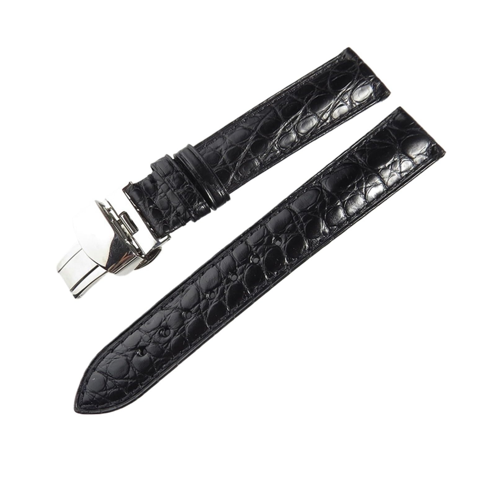 INEOUT Bracelet De Montre En Cuir De Crocodile Double Face 18mm 19mm 20mm 21mm 22mm 23mm 24mm Bracelets De Montre En Alligator De Luxe(Light Brown Strap,24mm,Rose Gold Buckle)