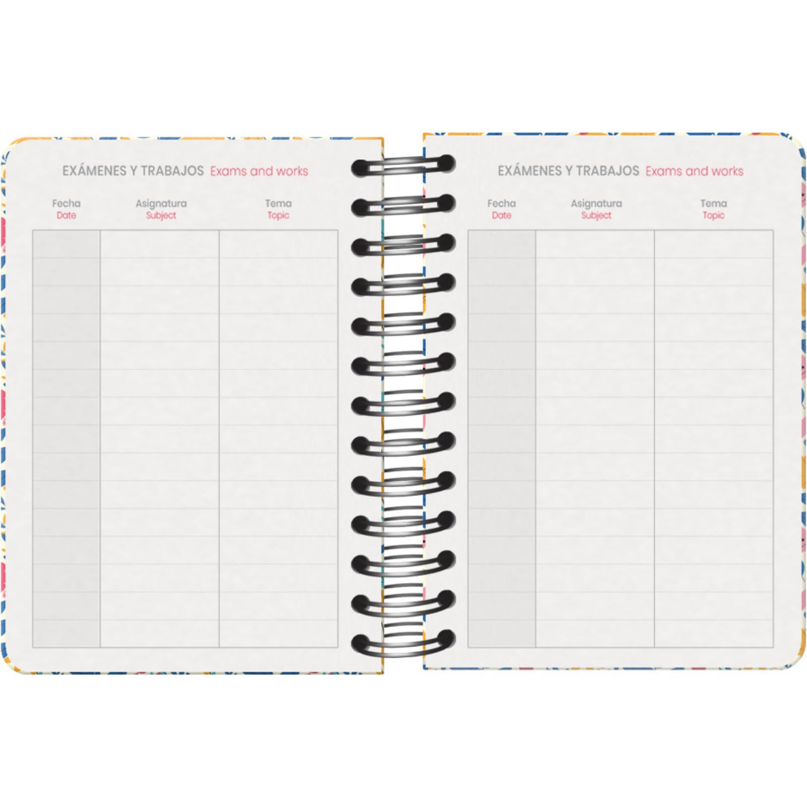 Dohe, School Planner 2025 2026, Day per Page, A6 Size (12x17 cm), Spanish and English, Double Spiral Binding and Elastic Band - Image 4