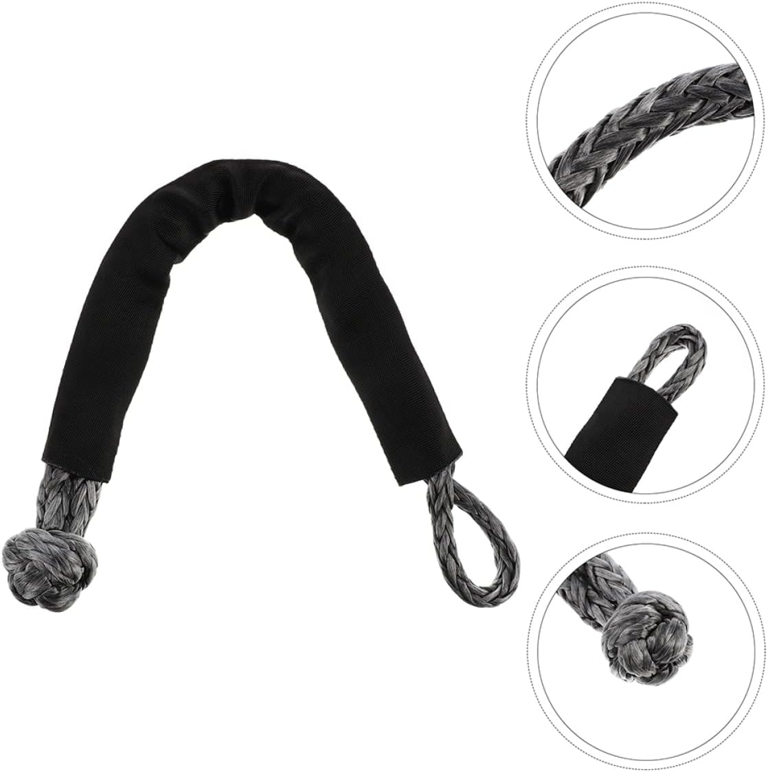 DECHOUS 1Pc Synthetic Winch Cable Car Soft Shackle Durable Towing Connector for Off Road Vehicles Easy Attachment Random Color