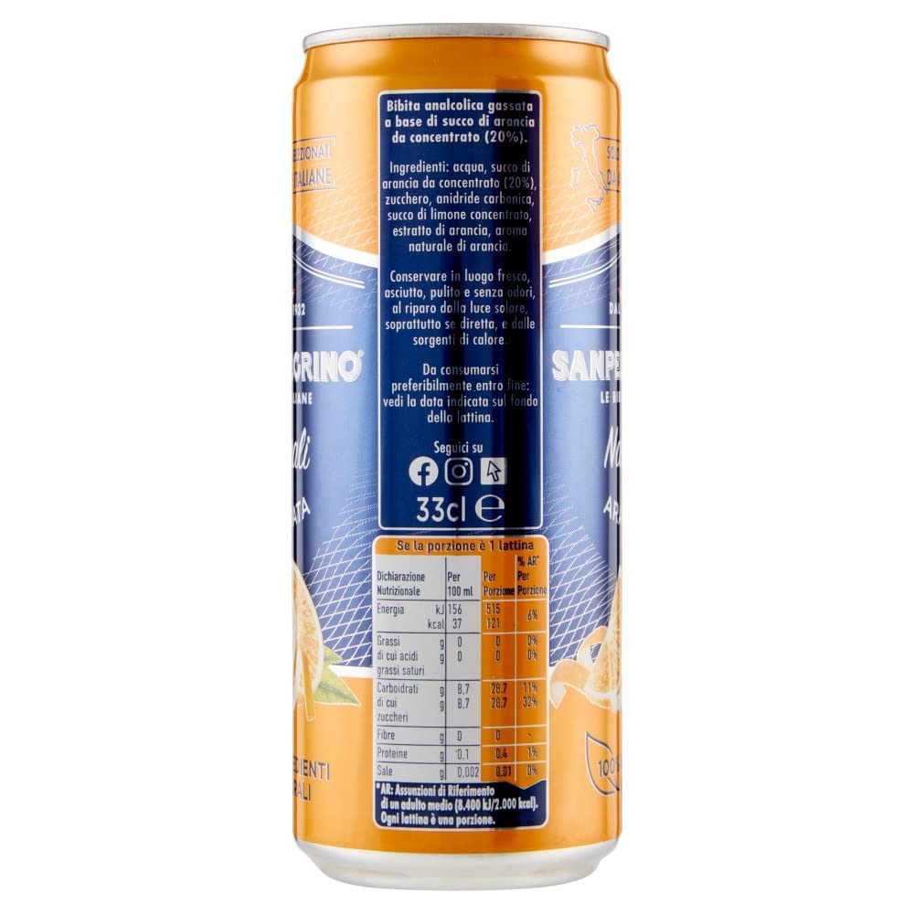 72 latas de limonata San Pellegrino Aranciata Chinotto Lemonata 330 ml para beber italiano + Polpa italiana Gourmet 400 g