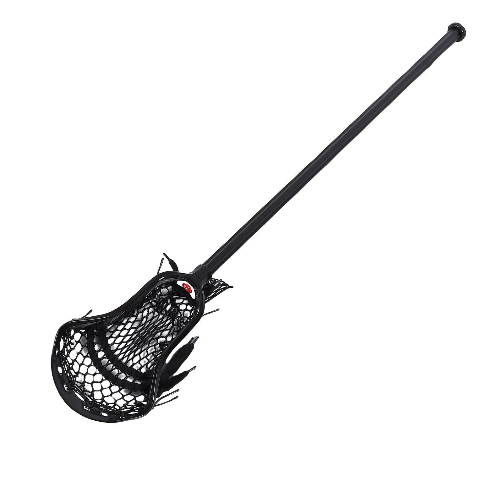 30 -calowy Aluminiowy Sztyft Lacrosse z kieszenią siatkową i rękojeścią dla środowiska Gry o Wysokiej Wytrzymałości (BLACK)