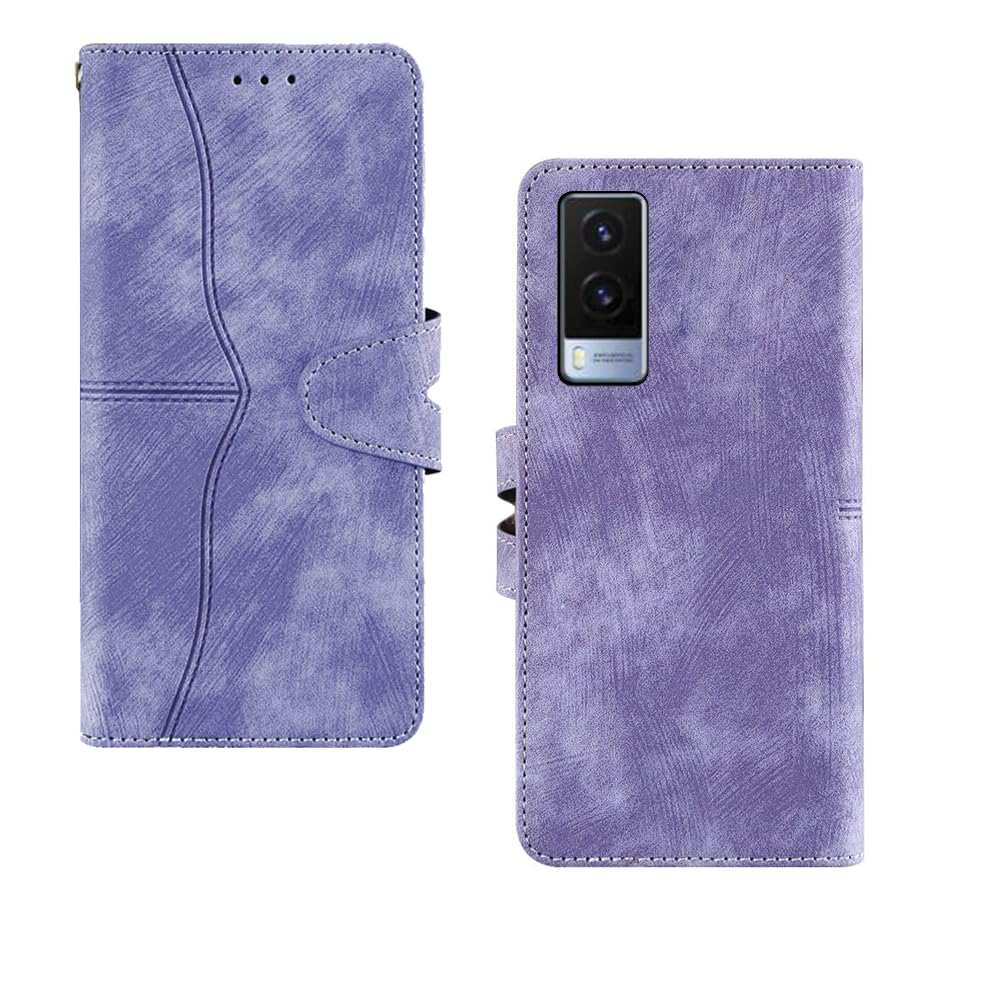Pinaaki Enterprises Vivo V21E 5G Flip Cover | with Built in RFID Blocking Material | Card Pockets Wallet & Stand | Flip Case for Vivo V21E 5G - Purple (B0CF39974C) Amazon Price History, Amazon Price Tracker