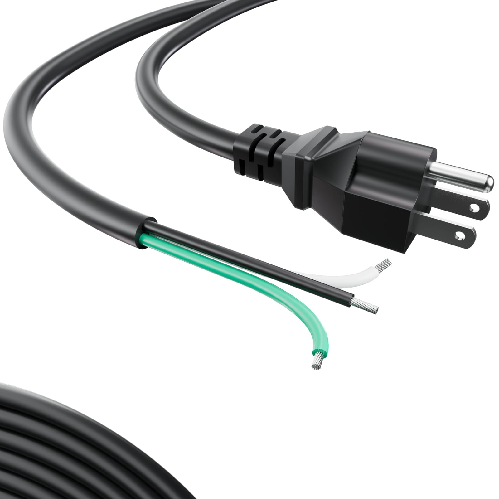 Cable de alimentación de 3 clavijas, cable de alimentación, 110 V, 115 V, 120 V, cola Adecuado para aparatos eléctricos pesados macho a macho, herramientas eléctricas, lavaplatos y