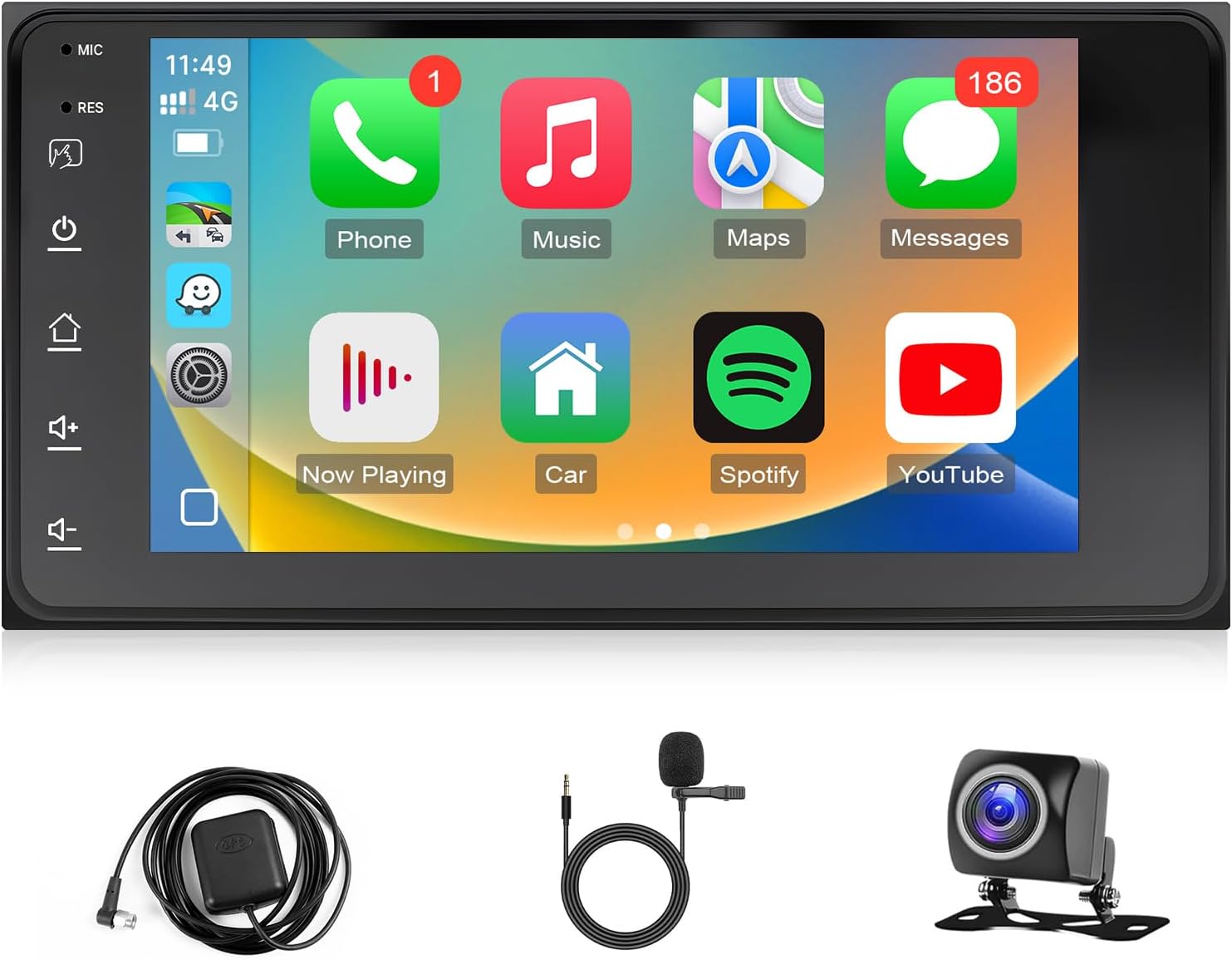 Android Car Radio for Toyota RAV4 4Runner Camry Tundra Sequoia Corolla Terios Land Cruiser 100 Stereo (for J-B-L System), 7 Inch Touch Screen with Carplay Android Auto GPS WiFi BT SWC+ Backup Camera