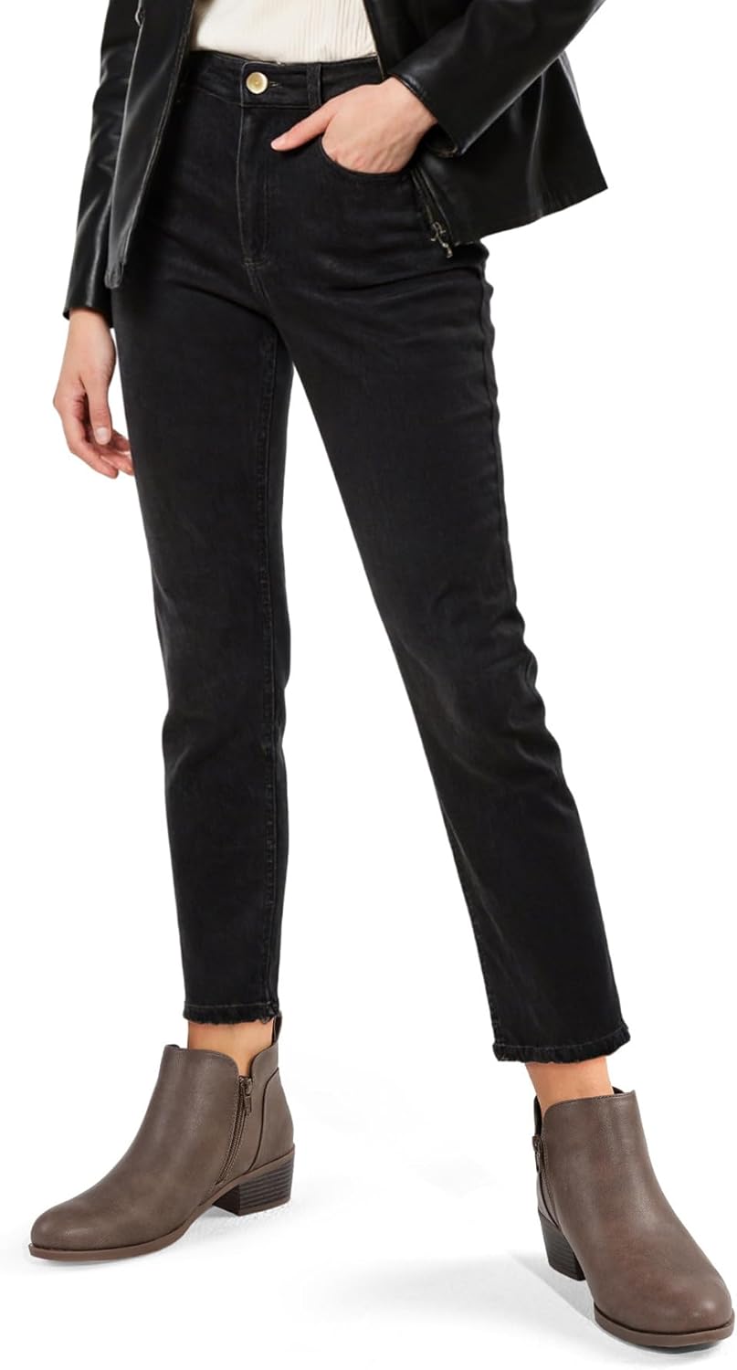 mysoft Women's Ankle Boots Low Chunky Heel Round Toe Casual Comfortable Short Booties with Side Zipper - Image 3