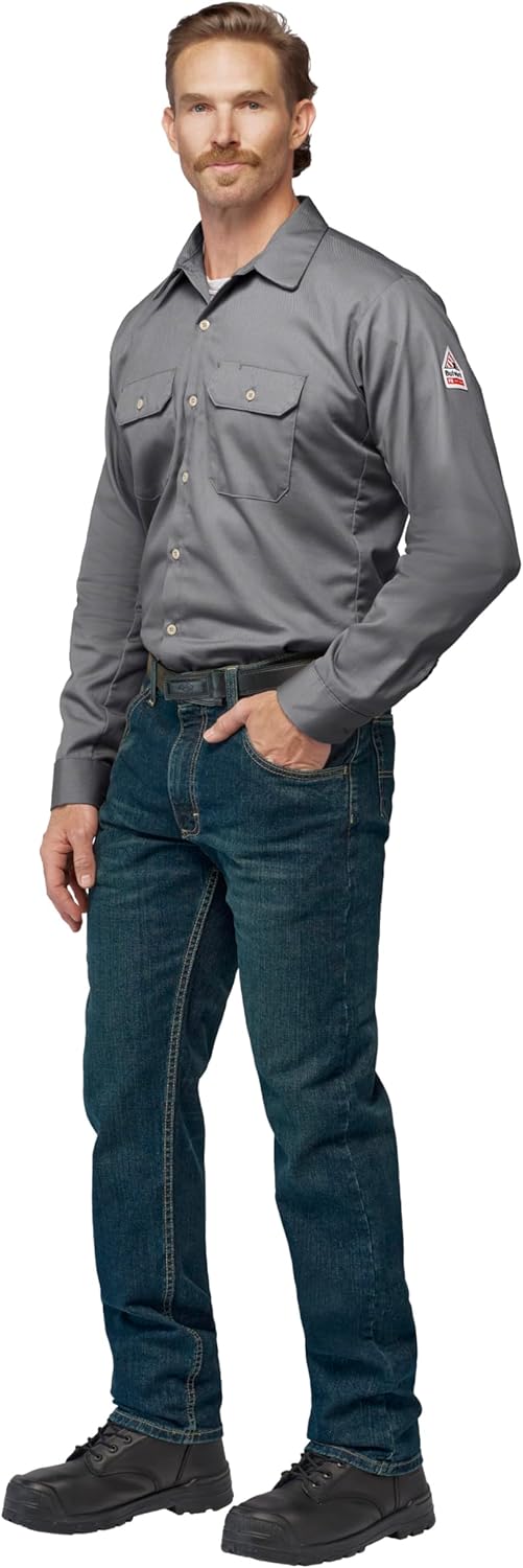Bulwark Men's Midweight Excel Fr Work Shirt - Image 6