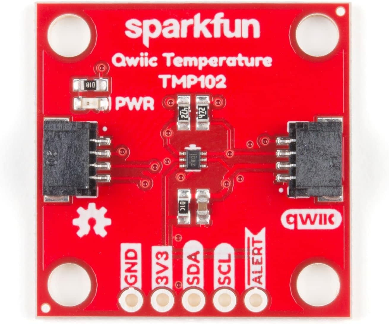 SparkFun Digital Temperature Sensor - TMP102 (Qwiic)-Compatible with Arduino and other Single-board computers Easy-to-Use I2C sensor Plug-and-Play breakout board Runs from 1.4-3.6V input Use with 3.3V