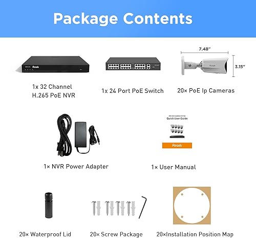 Miniatura 8 de PANOOB NVR Sistema de cámara de seguridad 4K 16 canales NVR 4TB HDD 8 cámaras de vigilancia IP POE con cable de audio detección de vehículos