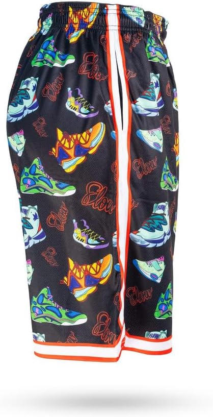 Flow Society Sneaker Flow Boys Shorts - Athletic - Basketball - Baseball - Hockey - Football - Lacrosse - Black - Image 3