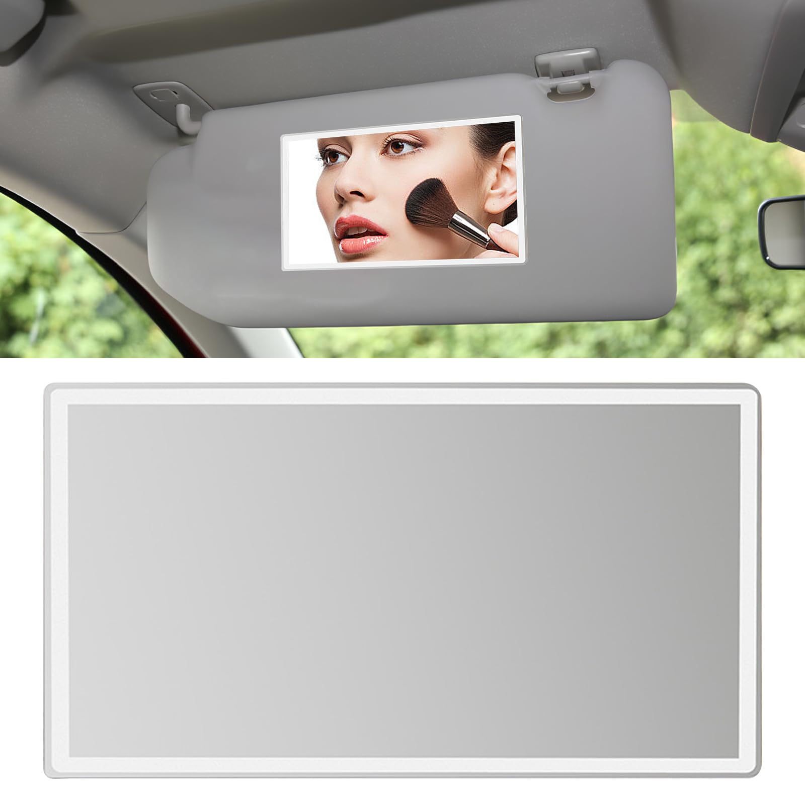 Homirty Espejo de Maquillaje para Visera de Coche, Espejo de Cosmética para Automóviles, Espejo Cosmético del Coche, Espejo Parasol Coche, Espejo Maquillaje Coche para Visera de Coche (Rectangular)